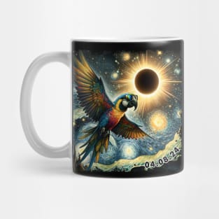 Solar Parrot Encounter: Unique Tee Showcasing Colorful Avian Beauties Mug